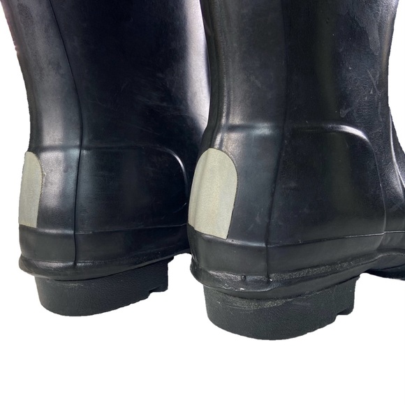 Hunter Shoes Women’s Size 6 EU 37 Tall Rain Boots Solid Black Classic Yng-Gloss - Picture 8 of 14